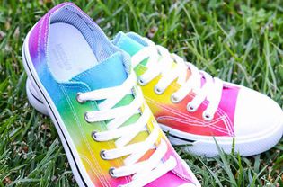 rainbow converse diy