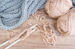 Knitting materials for prayer shawl