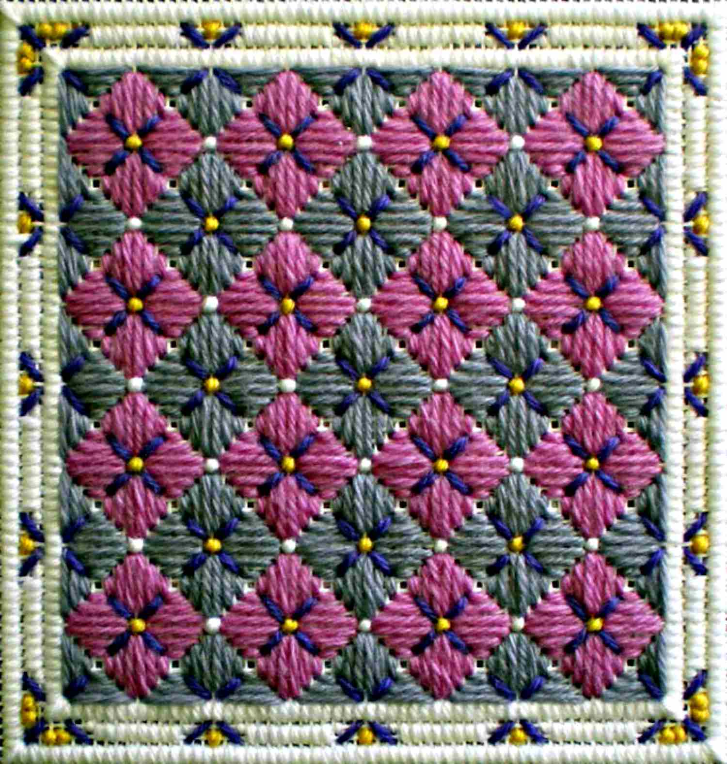 Stitched Hydrangea Needlepoint Project