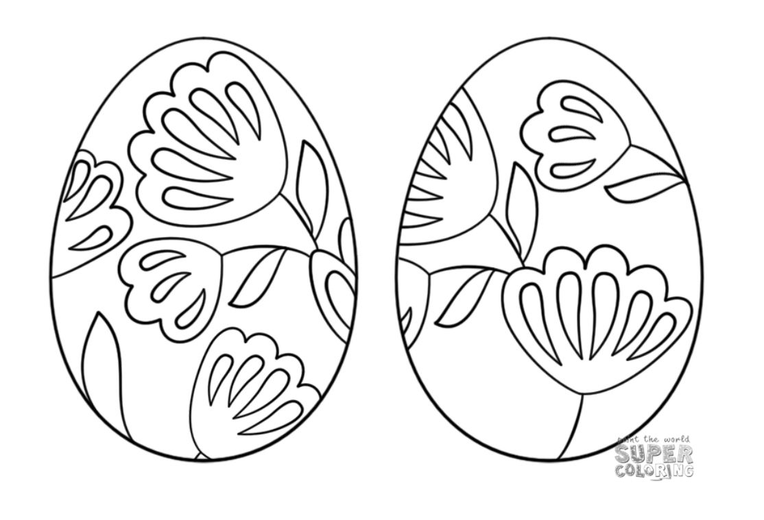 两个图案的复活节彩蛋
