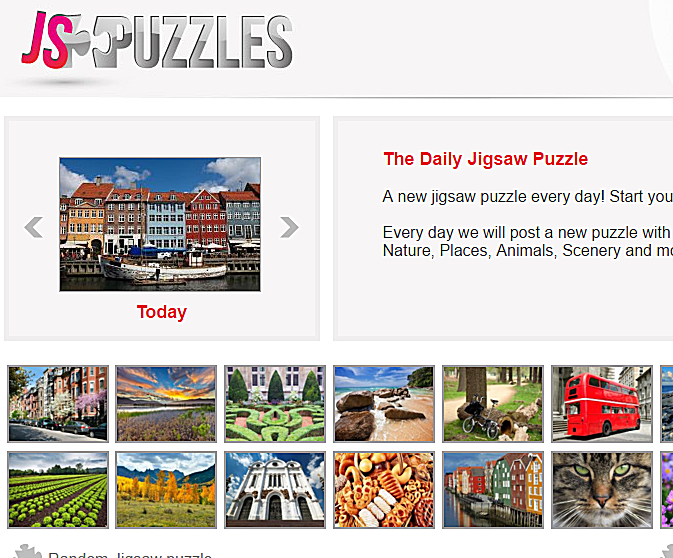 JSPuzzles网站的截图