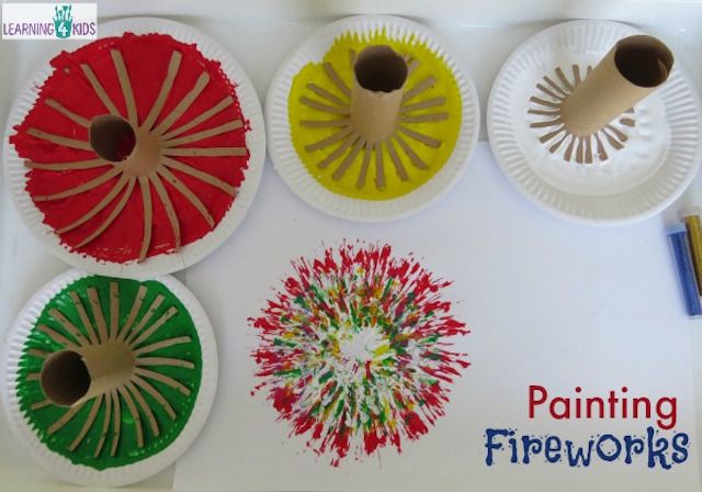 Painting fireworks craft