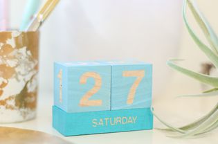 Perpetual Wood Block Calendar