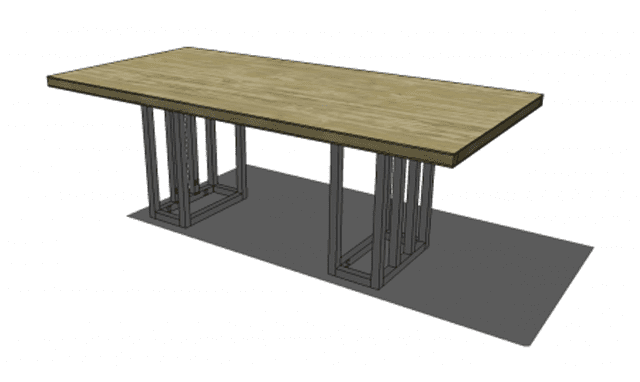 木制餐桌的插图