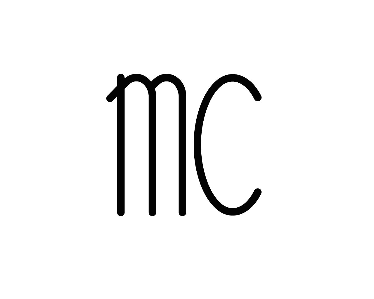 “MC"苦乐参半的NF字体。