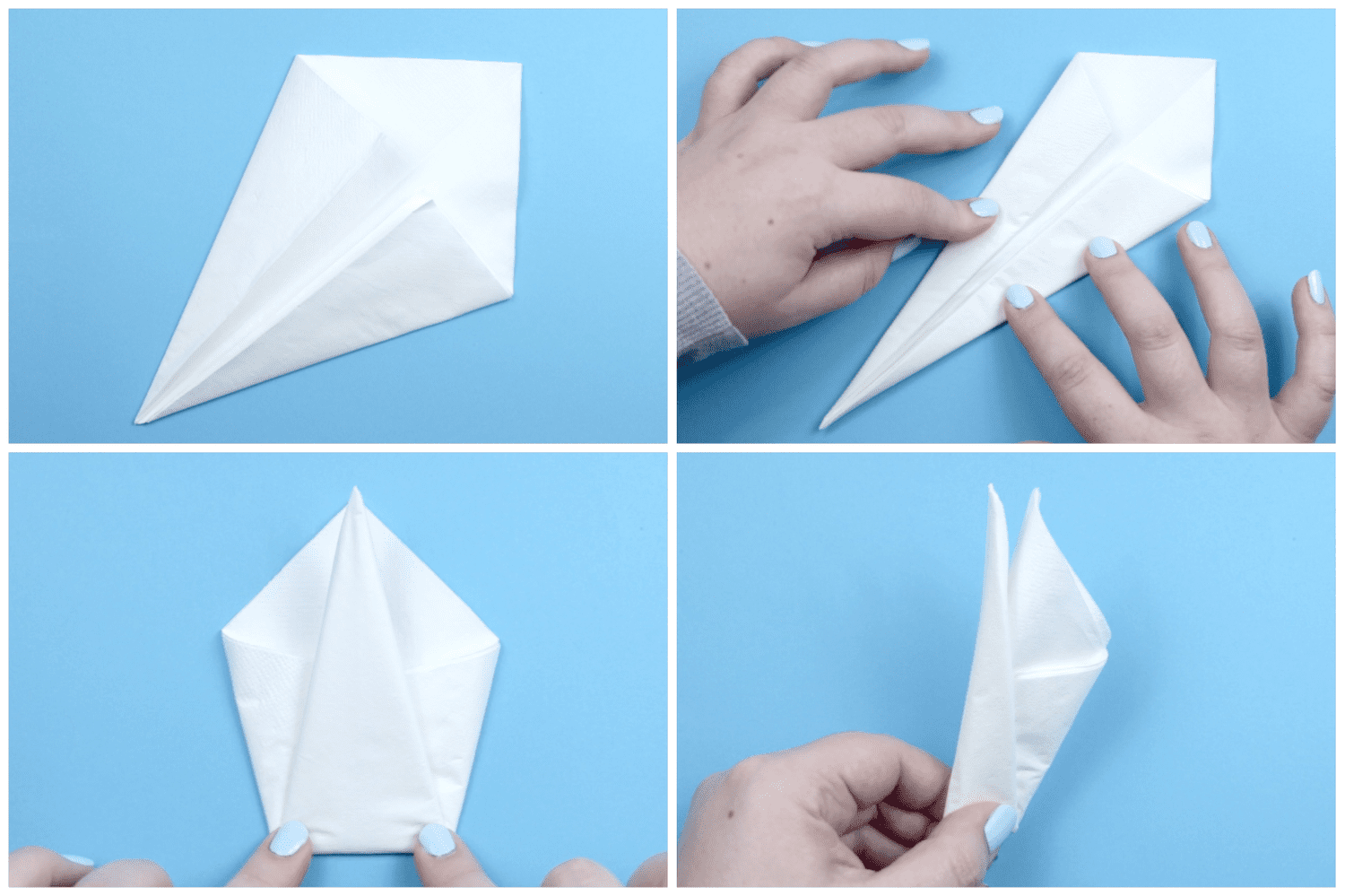 折纸餐巾天鹅教程步骤2