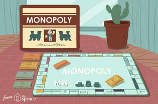 Illustration of vintage Monopoly board
