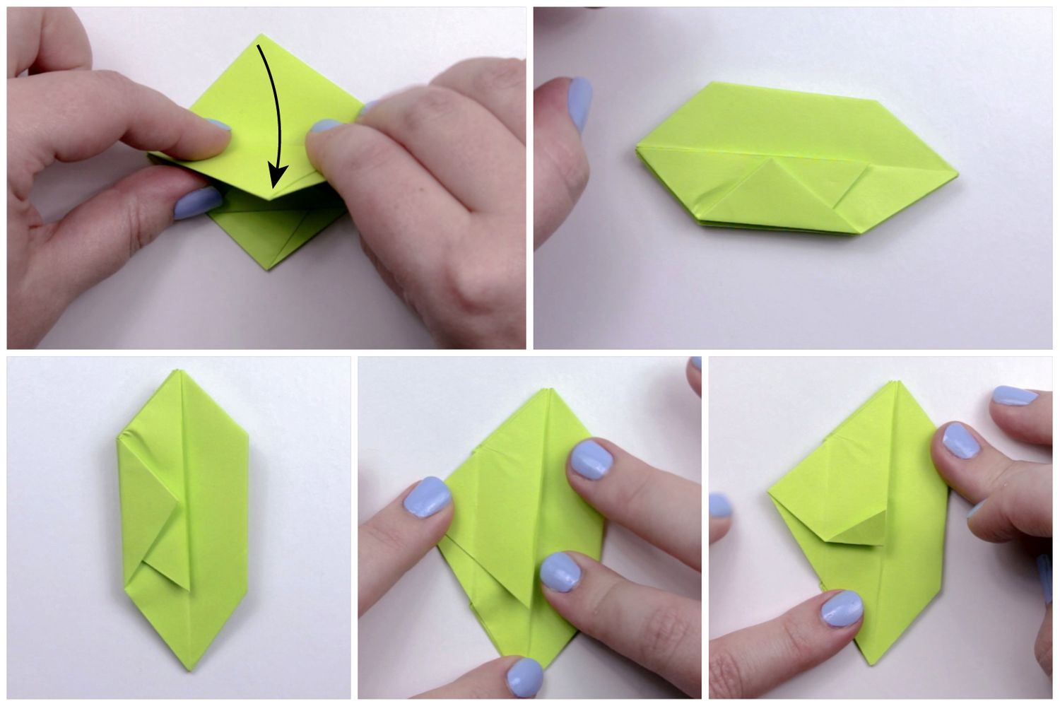 折叠纸苹果创建一个风筝的形状。