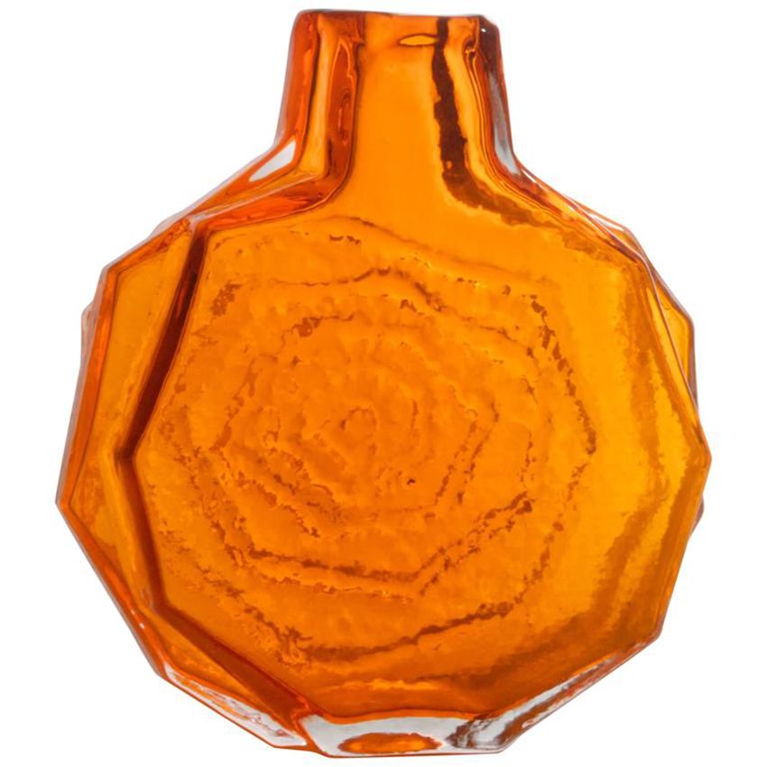 橘色白修士班卓琴花瓶