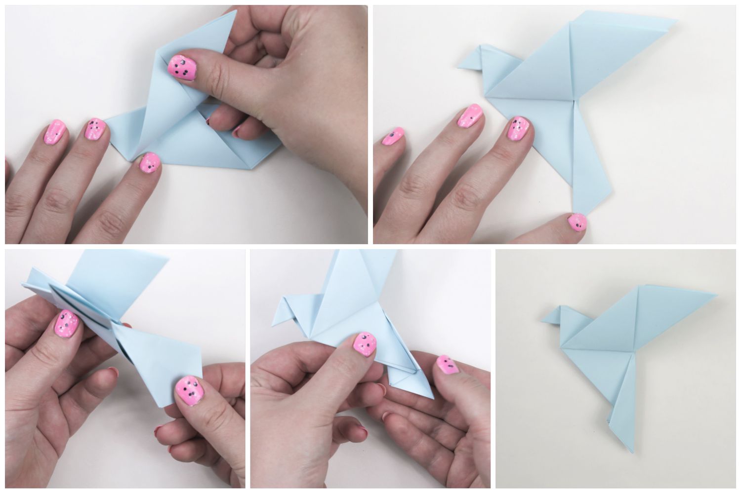 完成折纸和平鸽的折叠