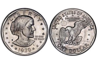 苏珊·b·安东尼硬币1美元(正面和反向)