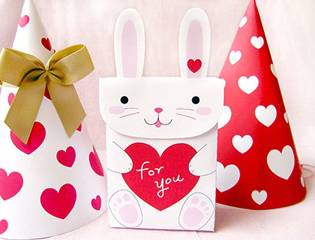Valentine's Day Printable Bunny Gift Bag