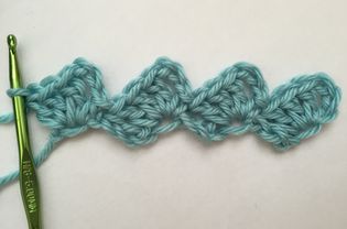 Crazy Crochet Stitch, Row 1