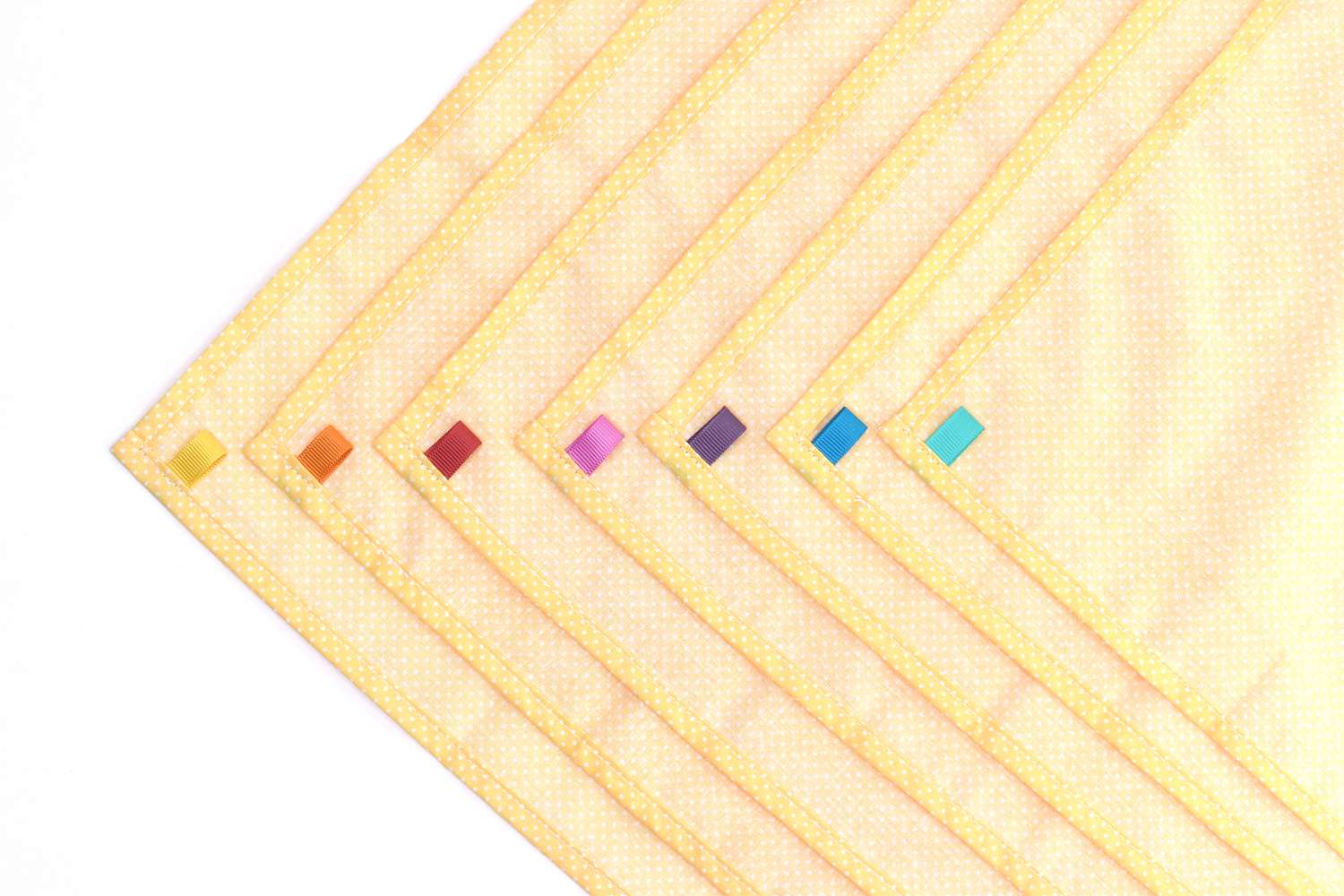 Add Color-Coded Ribbons to Each Cloth Napkin