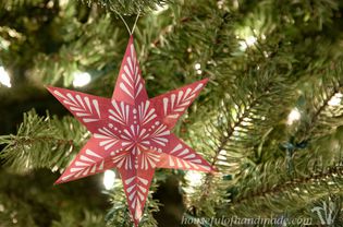 red printable snowflake ornament
