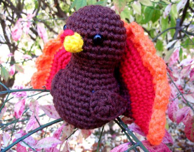 Purple Crochet Turkey FREE Pattern
