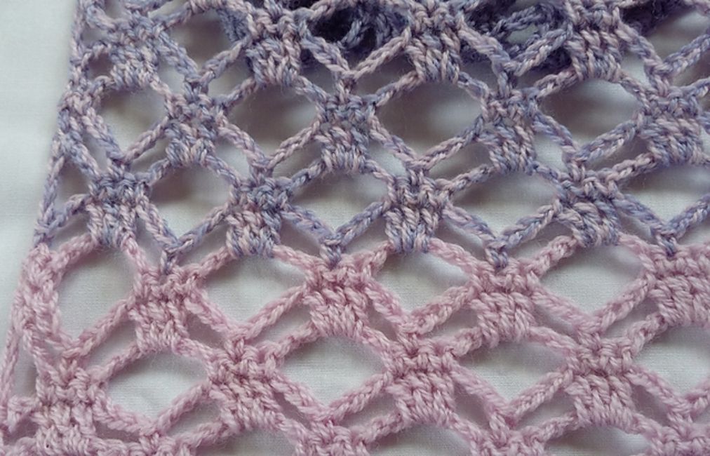 Crochet Diamond Mesh Scarf Pattern
