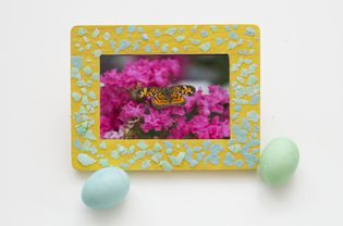Colorful Eggshell Art Picture Frame