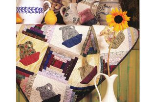 On Point Quilt with Patchwork Setting Triangles