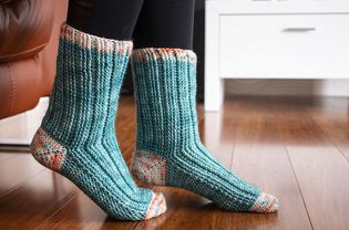 Ribbed Crochet Socks Pattern