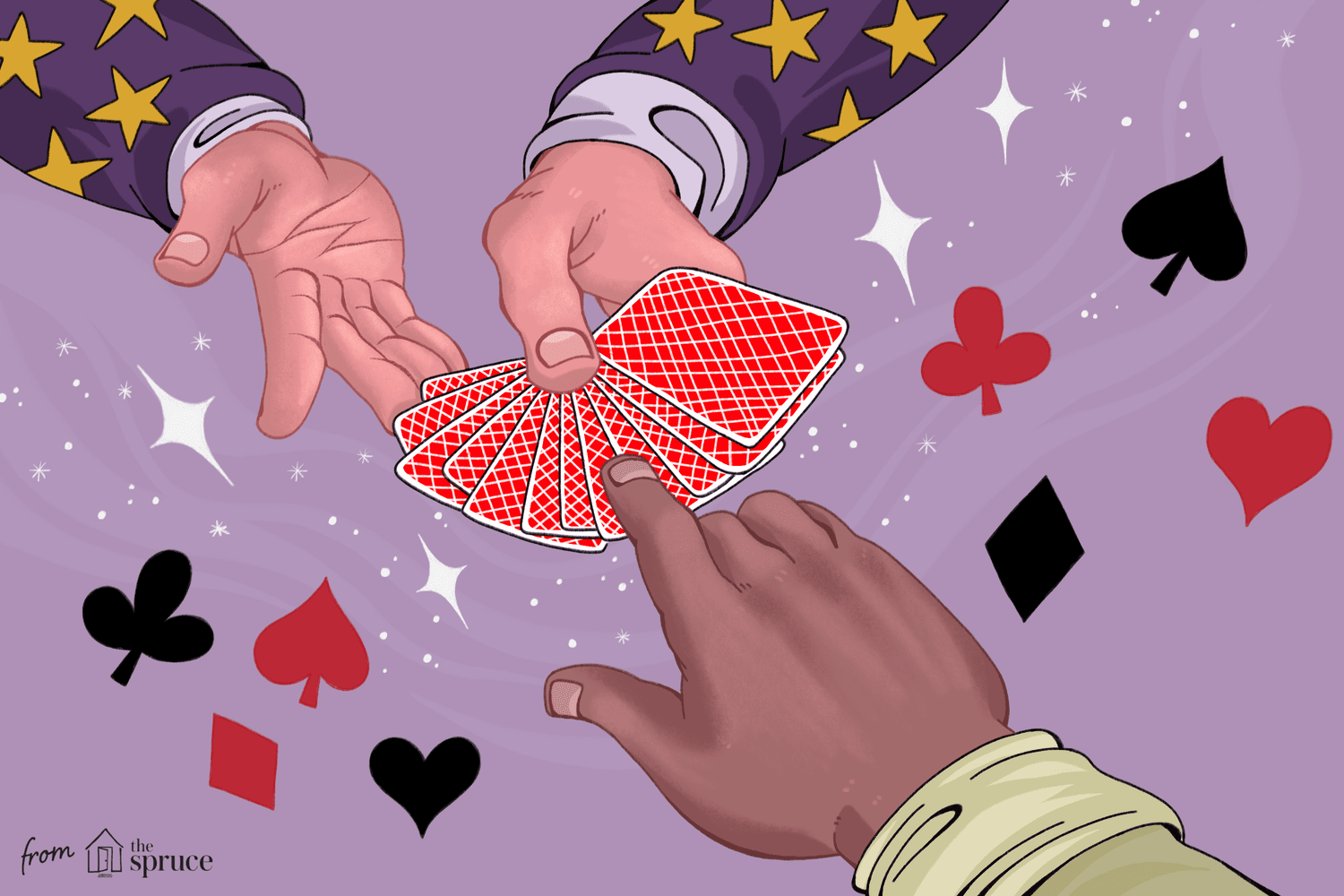 手玩纸牌把戏的插图