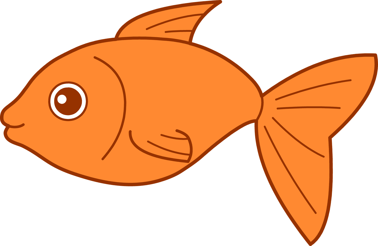 An illustration of an orange fish