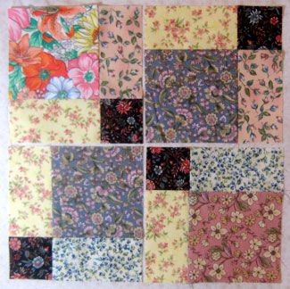 Disappearing Nine Patch Quilt Block Pattern