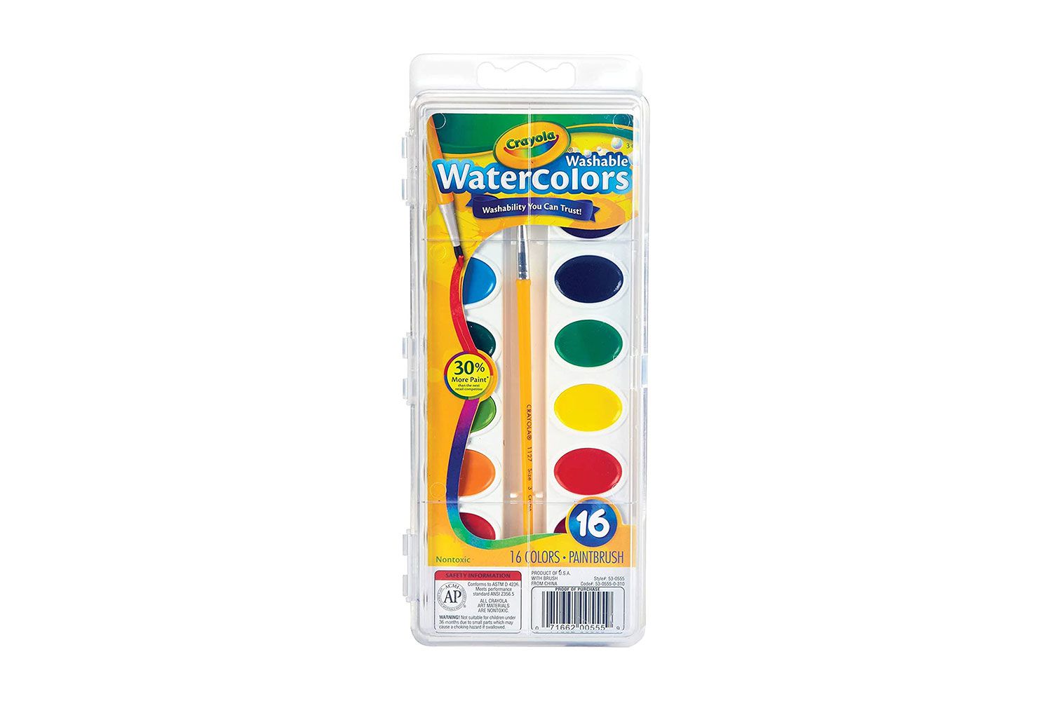 副产品可洗的水彩设置16个颜色