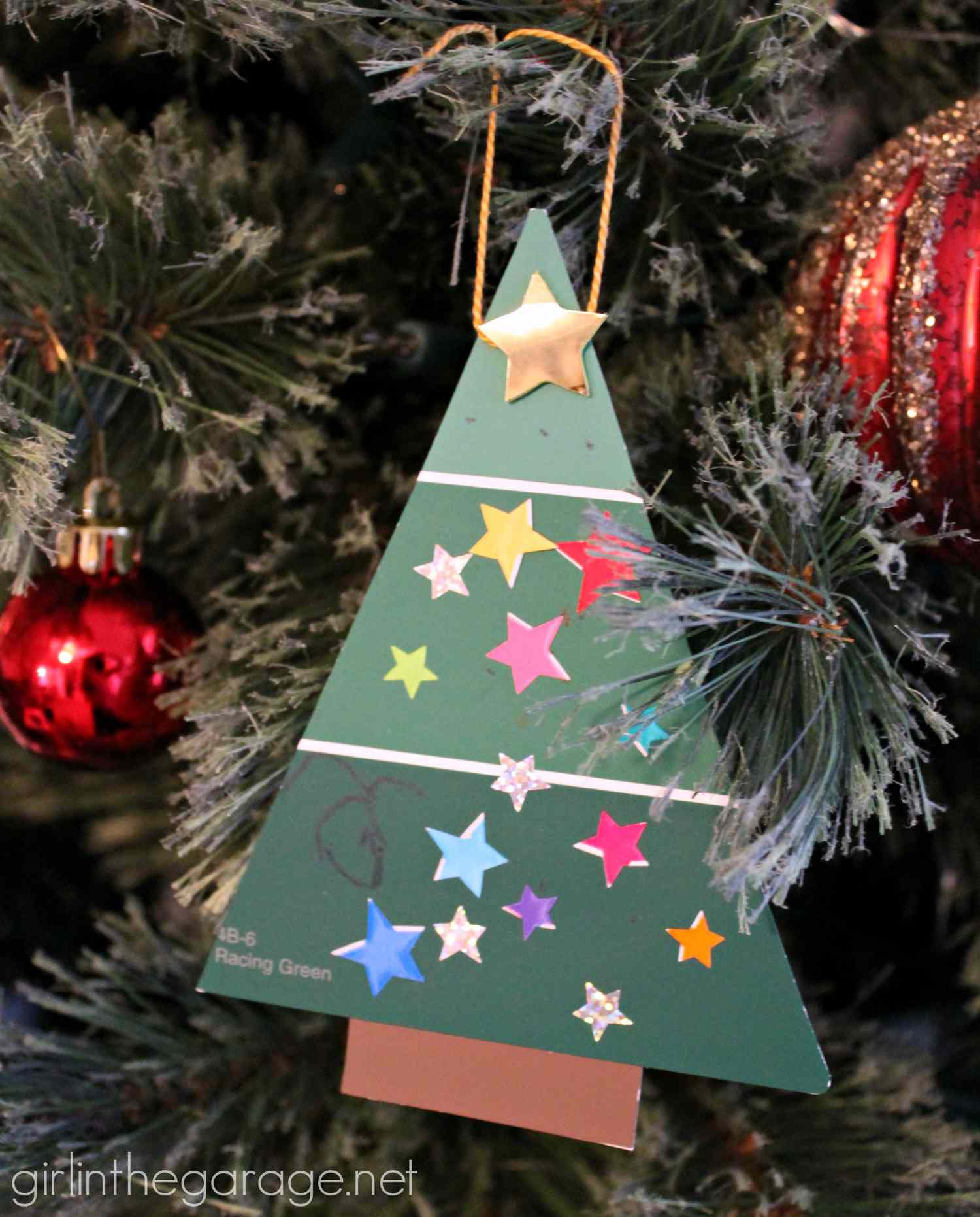 容易油漆芯片圣诞树装饰