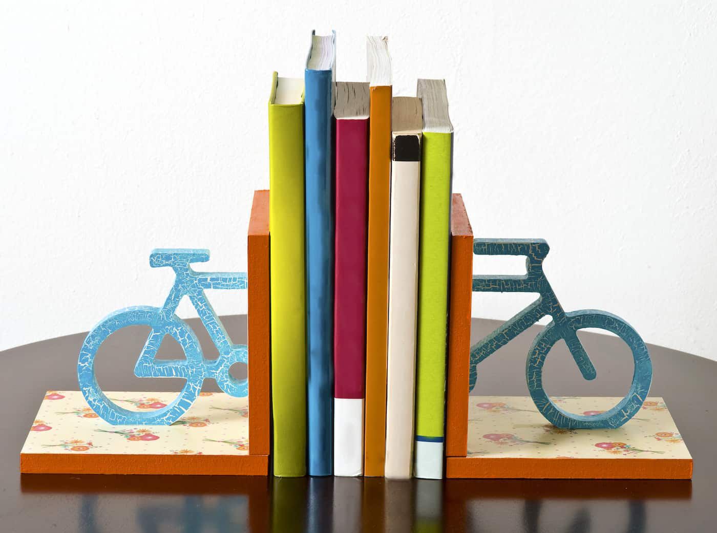 Floral Bicycle Bookends