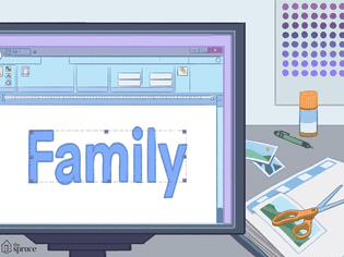 说明电脑屏幕上的“家庭”这个词