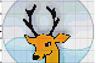 quickpoint reindeer needlepoint project