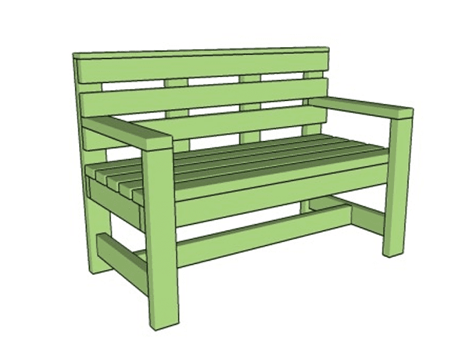 绿色木凳的插图