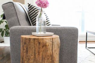 DIY Ombre Stump Side Table