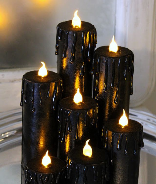 Faux Black Candles