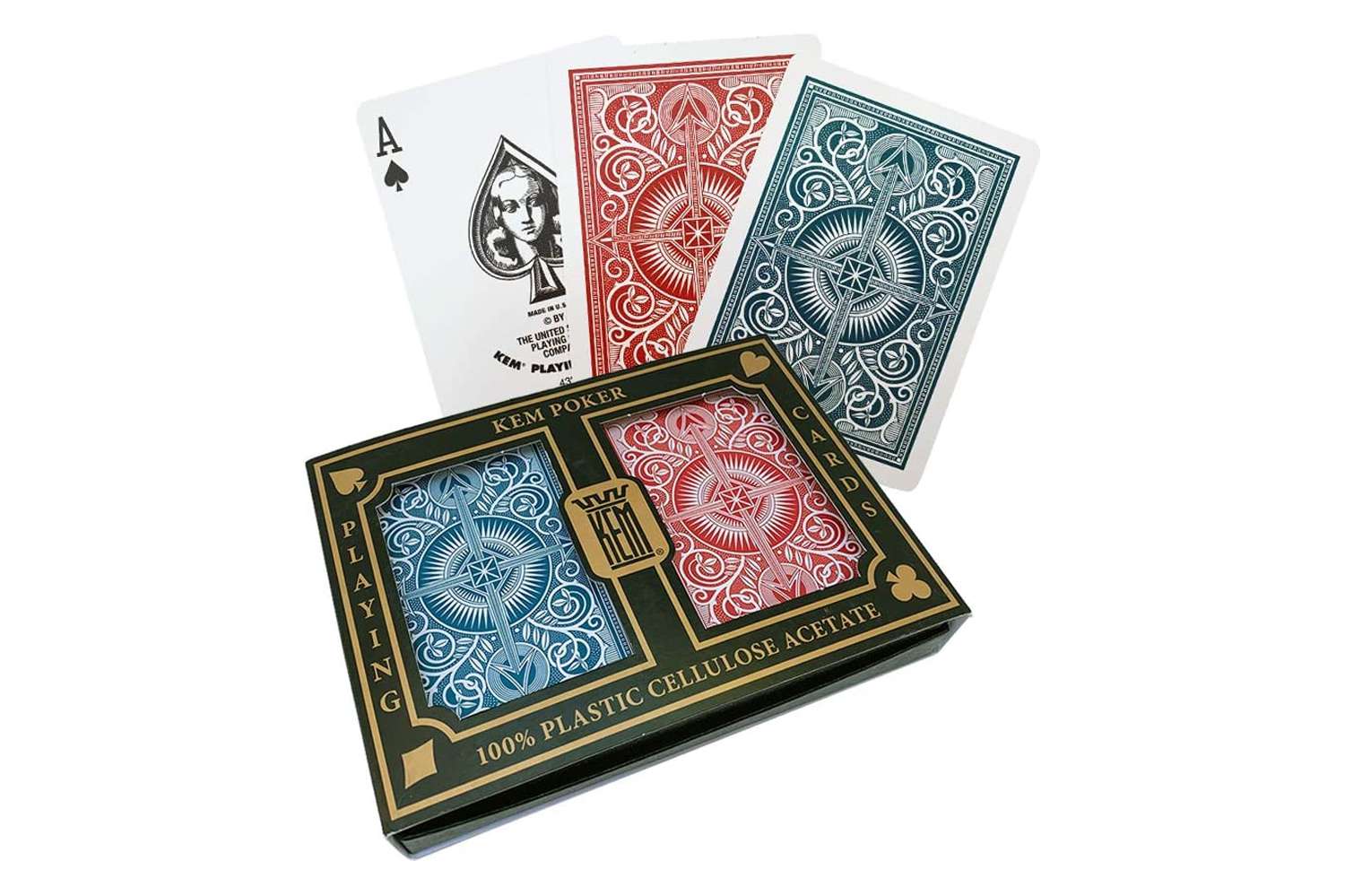 KEM扑克箭红蓝标准索引扑克牌(一副2张)