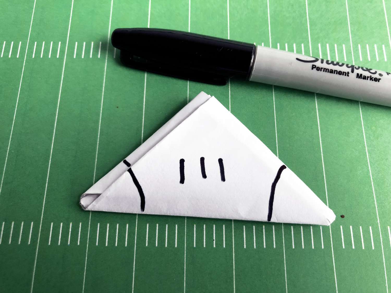 decorated paper football