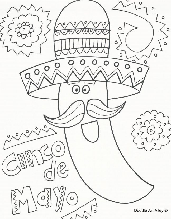 墨西哥胡椒戴着草帽的短语& # 34;Cinco De mayo # 34;