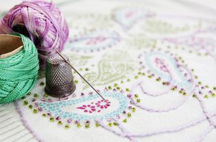 Embroidery thread and needle