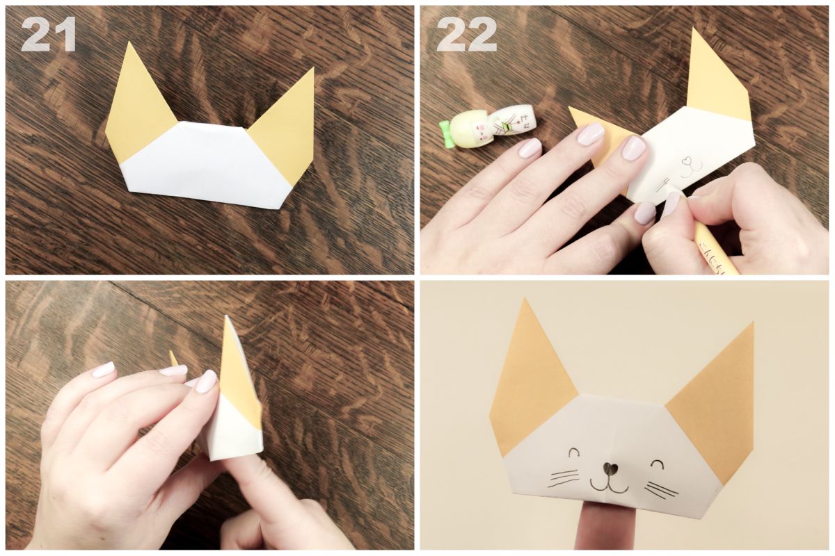 折纸手指木偶教程