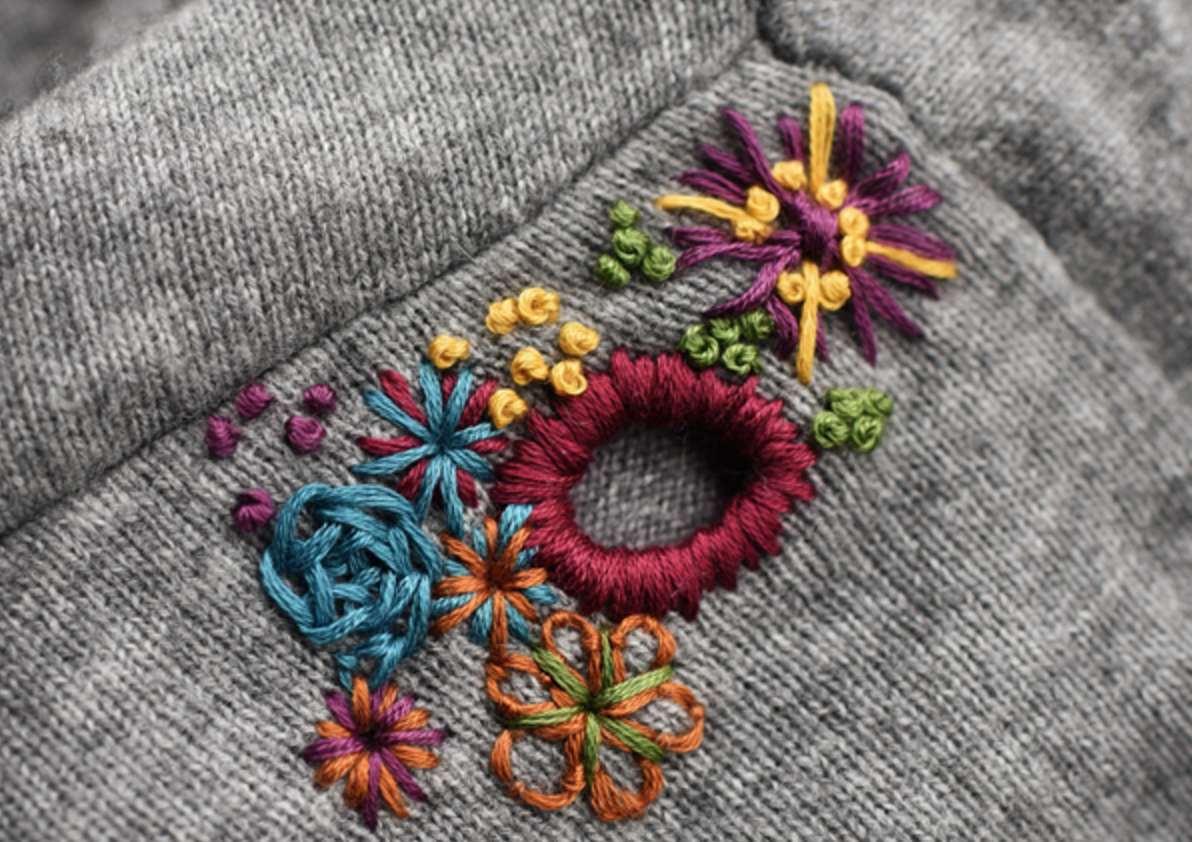 Transforming Holes Into Embroidered Decorations