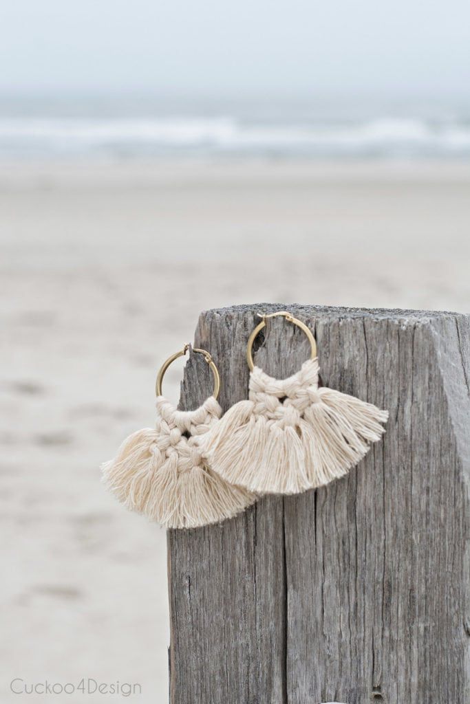 沙滩上的流苏耳环