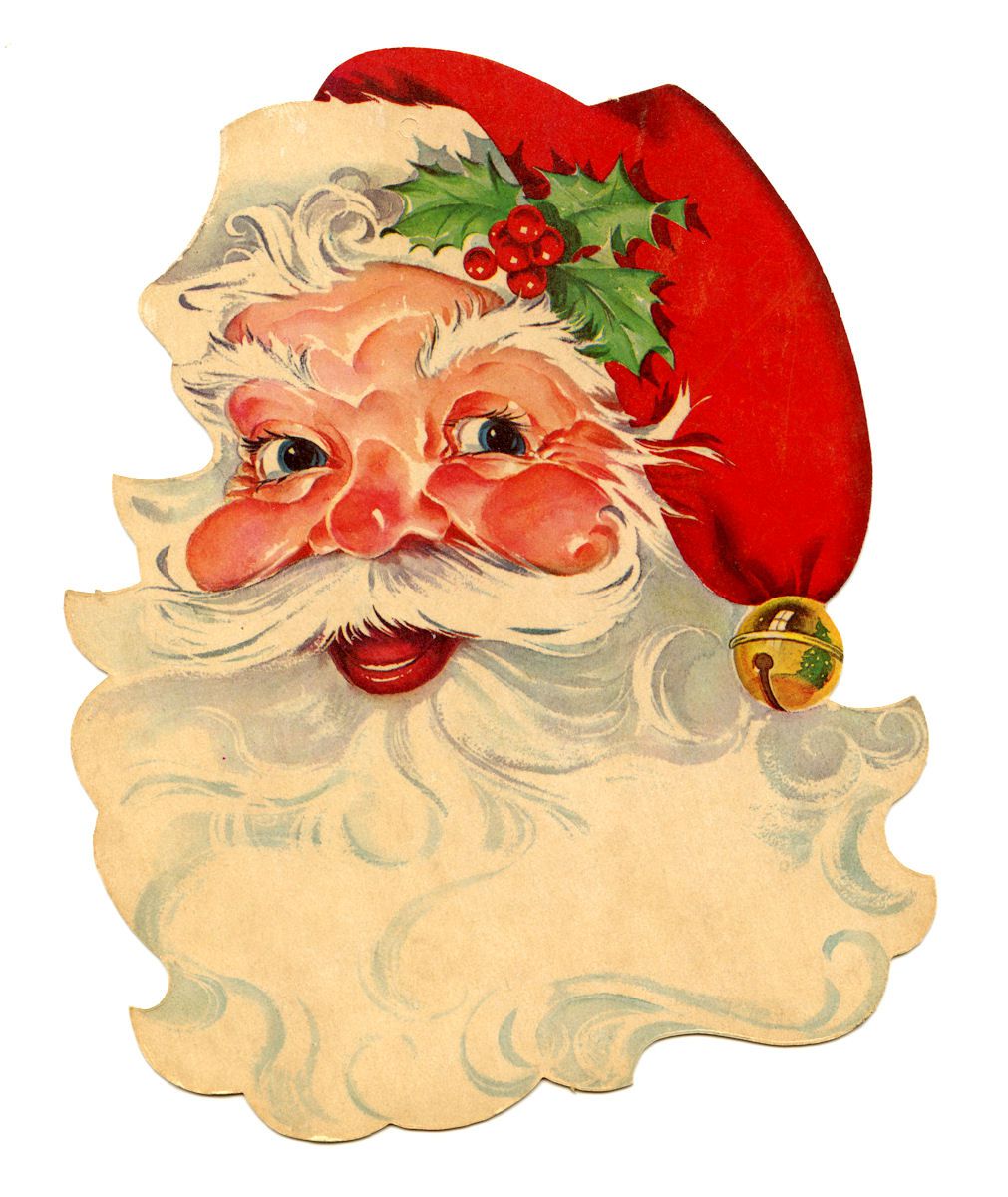 一个古董圣诞老人的形象。