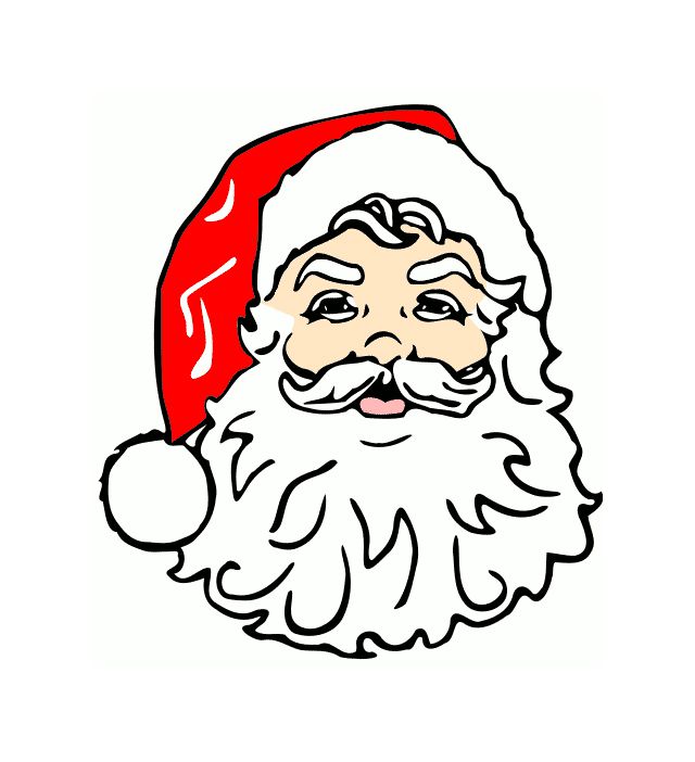 圣诞老人微笑,戴着红色的帽子