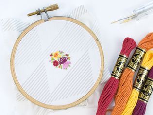 Stitching Tiny Embroidered Flowers