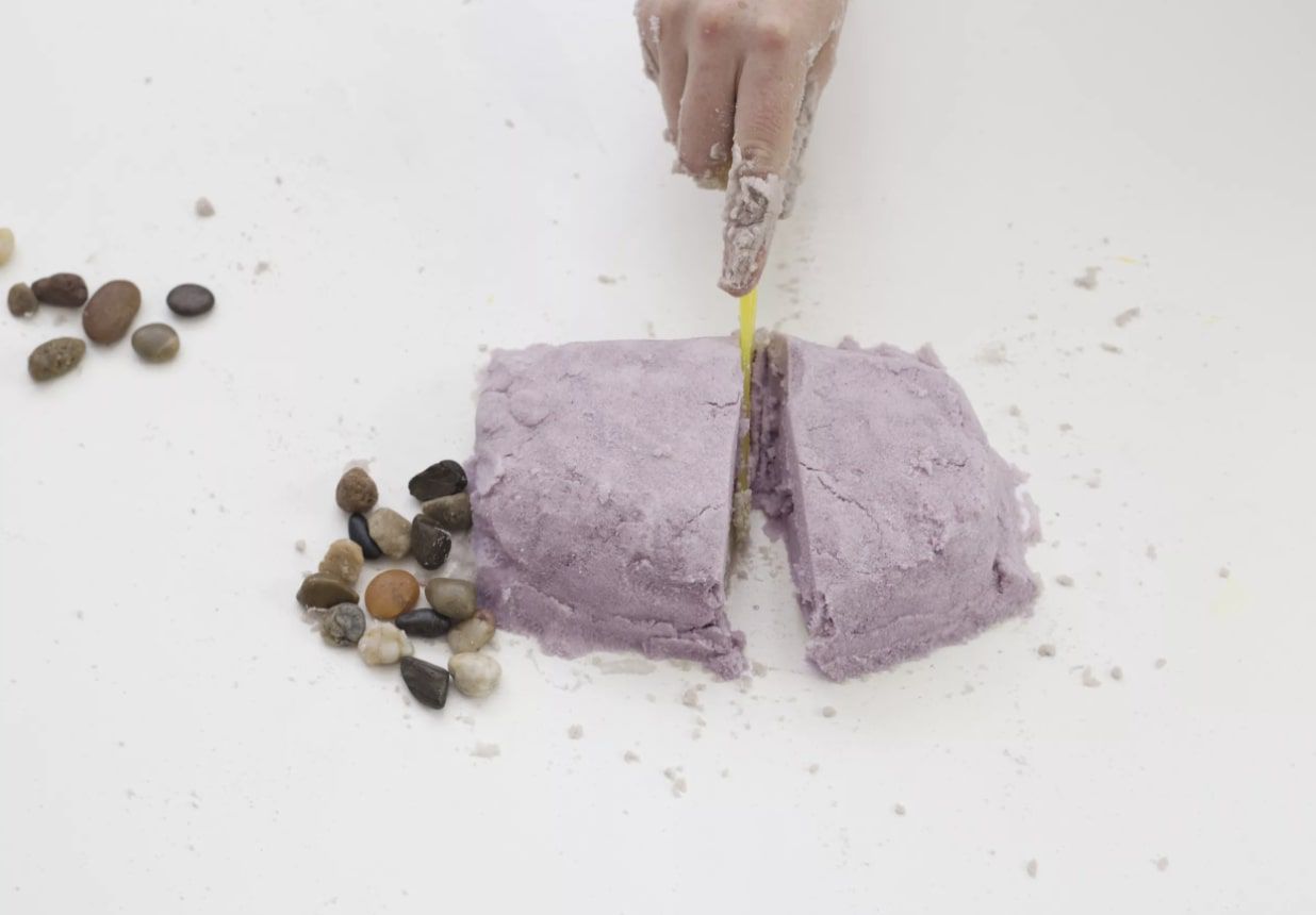 紫色的DIY动能砂