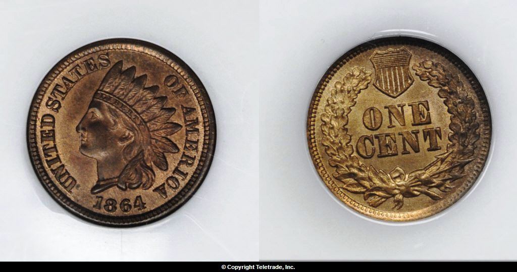 印度硬币分级薄荷国家领导人65年红棕色(MS65RB)
