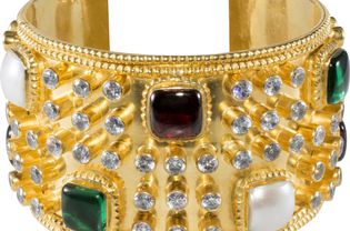 Chanel Gripoix Glass Cuff Bracelet, c. 1980s