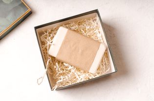 Gift with empty mockup tag