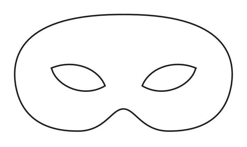 A men's Mardi Gras mask template